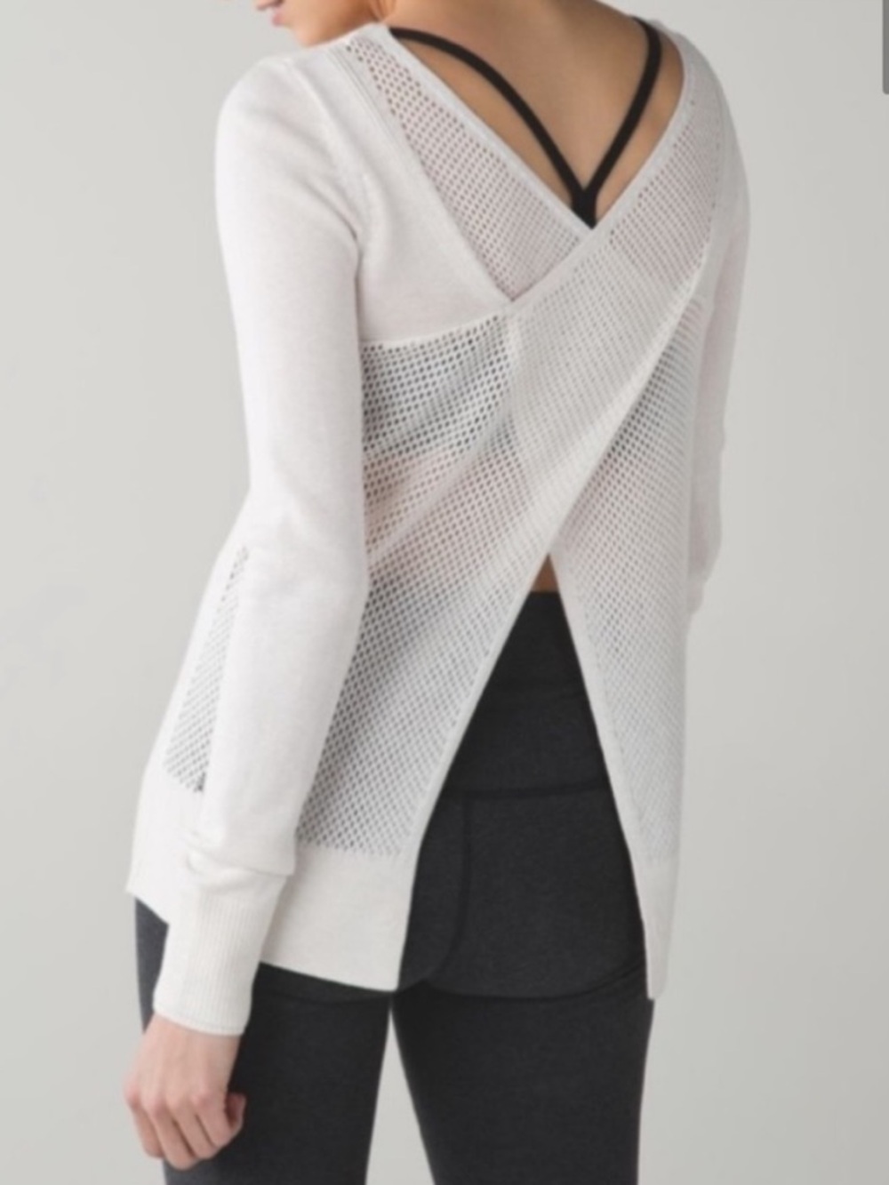 Lululemon Sunset Savasana Pullover II Heathered White size 4